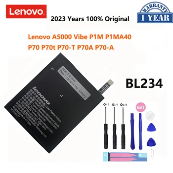 100% Оригинальный Настоящий аккумулятор 4000mAh BL234 С клеевой наклейкой 3M для Lenovo P70 P70t P70-T P70A P70-A A5000 Vibe P1M P1MA40