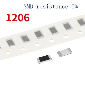 100шт 1206 SMD микросхема Резистор 1М 1.3М 1.5М 1.8 М 2М 2.2 М 2.4 М 2.7М 3М 3.3 М 3.6М 3.9М 4.3 М 4.7М 5.1 М 5.6 М 6.2 М 6.8 М 7.5 М 8.2М 10М