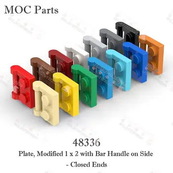 10ШТ MOC Parts 48336 Пластина 1x2 с перекладиной на боковых концах, строительные блоки, креативные аксессуары 