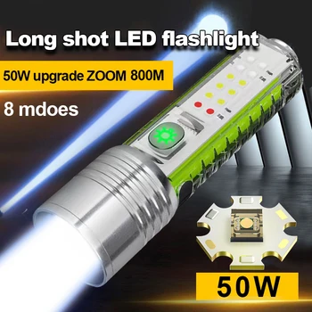 1600LUX Мини Брелок Факел Самый Мощный светодиодный фонарик USB Перезаряжаемая вспышка Фонарик высокой мощности Тактический Фонарь