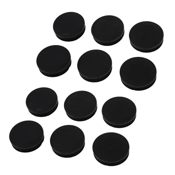 18 Х черных пластиковых круглых трубок диаметром 50 мм, вставных колпачков, крышек