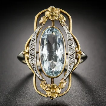 2023 Новое кольцо с выдолбленным цветком в стиле ретро в дворцовом стиле, модное кольцо с цирконом, кольцо для ежедневной вечеринки F993
