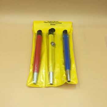 3ШТ Ручка-кисточка для царапин из стекловолокна, меди и стали, средство для удаления ржавой грязи, инструмент для ремонта часов