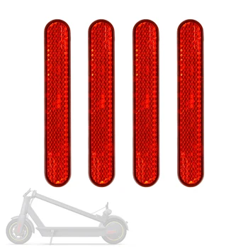 4 шт. самоклеящихся светоотражающих наклеек, предупреждающих полос для электрического скутера, Совместимых с аксессуарами для скутеров серии G30