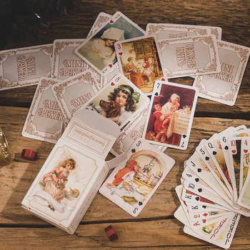 54 шт./компл. Покерные карты серии Fairy tale kingdom для вечеринок, Настольная игра, Игрушка в подарок