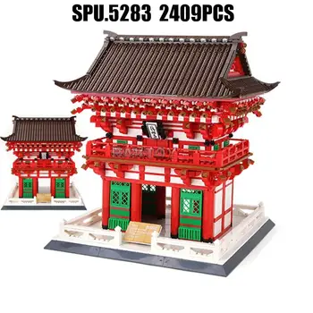 6212 2409шт Великая Архитектура Мира Японский Храм Киемидзу Строительные Блоки Игрушка