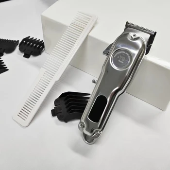 70th Anniversary Limited Цельнометаллическая домашняя/парикмахерская мужская электрическая машинка для стрижки волос с масляной головкой, 6500 об/мин, ЖК-триммер для волос