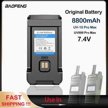 8800 мАч Перезаряжаемый Аккумулятор BaoFeng UV-15 Pro Max Для Двусторонней Радиосвязи Walkie Talkie Battery Baofeng UV999 Pro Max Аксессуары
