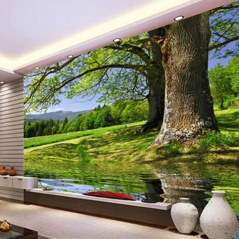beibehang Большие деревья пейзажная фреска на заказ обои для гостиной телевизор диван фоновые обои для стен 3d, papel de parede