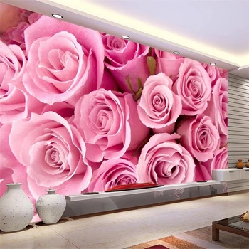 beibehang Пользовательские обои 3d фреска цветок розы модная фреска ТВ фон обои домашний декор papel de parede 3d обои