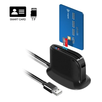ISO 7816 USB 2.0 SIM Smart Universal ID Card Slot Reader для Банковских Карт ATM IC/ID CAC TF Cardreaders Адаптер Карты Памяти