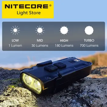 NITECORE TIP SE mini 700 люмен; яркий свет; портативный аварийный маленький фонарик EDC для ключей с литий-ионным аккумулятором