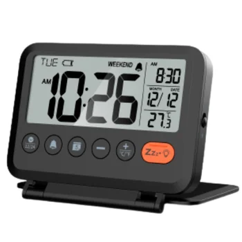 NOKLEAD Домашние цифровые ЖК-термометры, складные мини-дорожные часы с календарем, дорожный будильник, портативные настольные часы