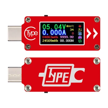 TC64 Type-C цветной ЖК-USB тестер Вольтметр амперметр измеритель напряжения тока мультиметр PD зарядка power bank проверка емкости