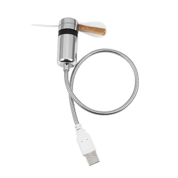 USB-вентиляторы с мини-дисплеем времени и температуры, креативный подарок со светодиодной подсветкой, классный гаджет для ноутбука, компьютера