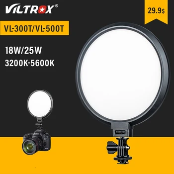 Viltrox VL-300T 18 Вт 25 Вт Камера Светодиодный Светильник Кольцевой Светильник Двухцветный Ультратонкий С Регулируемой Яркостью для Фотосъемки Видео Студийное Шоу В Прямом Эфире