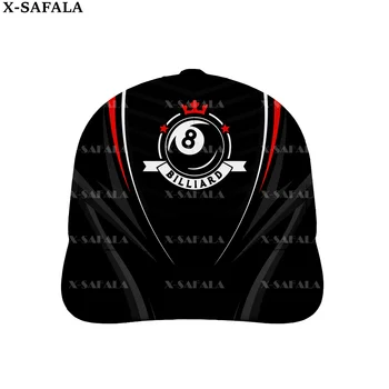 Бейсболка для бильярдиста спортивного клуба с 3D принтом Snapback Hat Мужчины Женщины Спортивные головные уборы для взрослых Спорт на открытом воздухе Солнцезащитный козырек-6