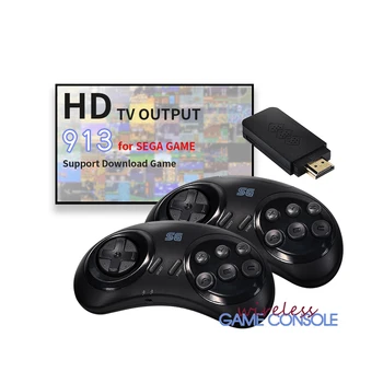 Беспроводная игровая консоль 2021 для Sega Genesis Game Stick, совместимая с HDMI, поддержка 900+ игр для 2 игроков для Mega Drive