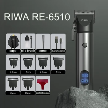 Беспроводная машинка для стрижки волос AIKIN Riwa Профессиональный светодиодный дисплей 3 часа быстрой зарядки Машинка для стрижки волос Триммер для волос в парикмахерской