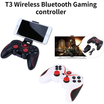 Беспроводной Bluetooth-совместимый геймпад T3 версии V3.0, игровой контроллер, пульт дистанционного управления для Android-смартфона, смарт-ТВ, держатель для планшета, коробка