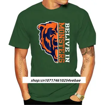 Верьте в футбол Monsters Bear Football Chicago Fan Модная футболка Мужская Женская футболка с графическим рисунком