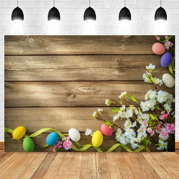 Весенние пасхальные яйца, цветок, деревянная доска, фон для новорожденных, виниловый фон для фотосъемки в фотостудии, фотосессия на фотофоне