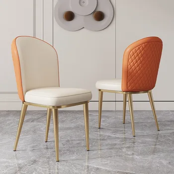 Внутренние обеденные стулья с поддержкой спины Для гостиной Роскошные Свадебные Металлические Современные дизайнерские офисные кресла для отдыха Nordic Sillas Furniture