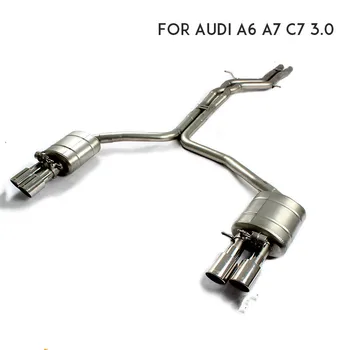 Выхлопная система из нержавеющей стали для AUDI A6 A7 C7 C8 3.0 Автоматическая модификация электронного клапана Catback Pipe