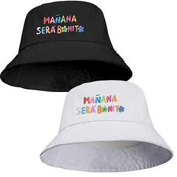 Вышитая панама Manana Sera Bonito, Рыбацкие шляпы Karol G, Дышащая шляпа для пары, женские козырьки, Кепки Sombrero Pescador