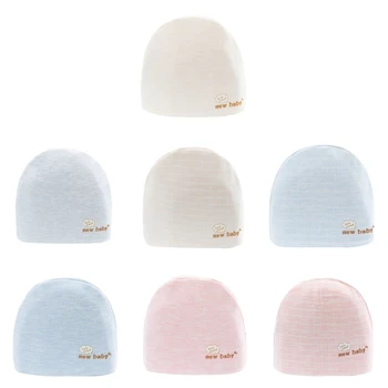 Детская шапочка N80C, шляпы с черепом для новорожденных, Дышащая Цветная хлопчатобумажная шляпа, детская Больничная шляпа, удобные для кожи Головные уборы для мальчиков и девочек