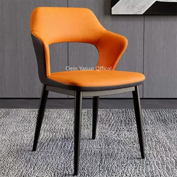 Дизайнерский акцент ресторана Nordic Dining Chair Роскошные усовершенствованные мобильные стулья Relax Arm Dinette Sedie Sala Da Pranzo Furniture WYH