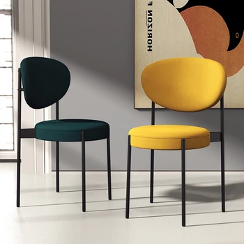 Дизайнерский кофейный акцент, Эргономичные Офисные Кухонные обеденные стулья, длинные обеденные стулья для отдыха на полу, мебель Sillas De Comedor