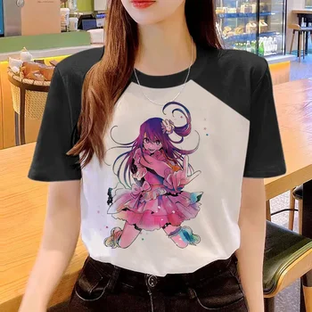 Женская футболка Oshi No Ko с рисунком японской футболки, одежда с рисунком комиксов для девочек