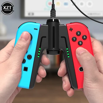 Игровая ручка Зарядное устройство Рукоятка для зарядки Мостовая рукоятка Зарядная станция для Nintendo Switch / Переключатели OLED Игровые аксессуары Joycon