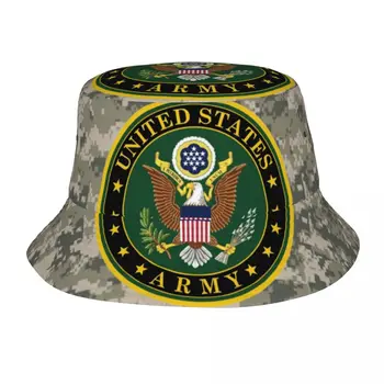 Изготовленные на заказ Камуфляжные шляпы-ведерки армии США, женская модная летняя пляжная кепка рыбака от солнца