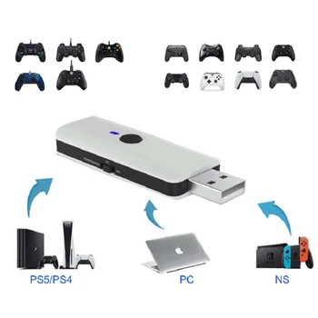 Конвертер Геймпада для Консоли PS5/PS4/NS Switch/PC/P3 Проводной Плюс Беспроводной Bluetooth Конвертер Ручек Адаптер Игрового Контроллера