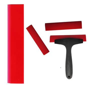 Красная пластиковая ручка, скребок, лопаты для автомобиля, наклейка на виниловую пленку, средство для мытья окон, Водный скребок, инструмент для тонирования