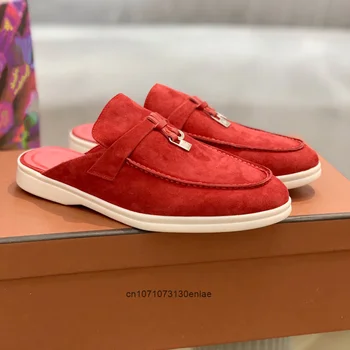 Красная повседневная обувь Lefu 2023, Многоцветные кружевные туфли на низком каблуке, женские роскошные кожаные тапочки, Прекрасная удобная обувь на плоской подошве