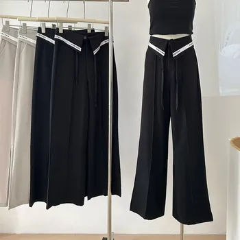 Лаури Лаки, новые широкие прямые брюки, женские винтажные повседневные свободные брюки полной длины, весна-лето 2023