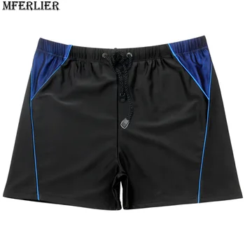 летние мужские плавательные шорты из лоскутной ткани, эластичные плавки размера плюс 7XL, дышащие пляжные Гавайские плавательные шорты-боксеры
