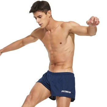 Летние мужские шорты для бега, одежда для фитнеса, мужские сверхтонкие спортивные штаны для бега трусцой, бодибилдинга, короткие быстросохнущие брюки