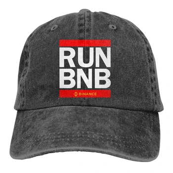 Летняя кепка Солнцезащитный козырек Run BNB Хип-хоп кепки Binance Coin Crypto Miners Ковбойская шляпа Остроконечные шляпы
