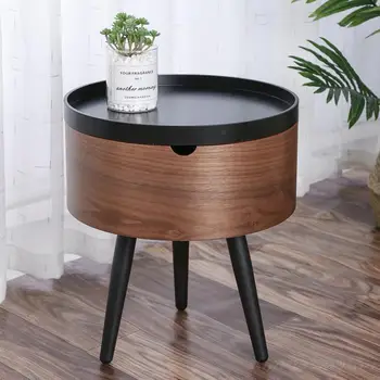 Минималистичный круглый комбинированный журнальный столик в маленькой квартире, приставной столик для гостиной, легкая роскошная мебель для балкона, чайный столик