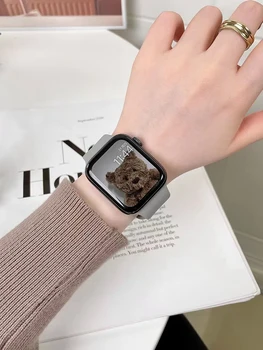 модная силиконовая петля для Apple Watch Band SE8 7 6 5 Ремешок для iWatch резиновый 38/42 мм 40 мм 44 мм 4 3 2 1 Correa 41/45 мм 49Ultra