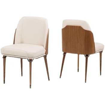 Обеденные стулья в скандинавском стиле из искусственной кожи Комод для спальни Роскошные Обеденные стулья Салон Современной мебели для дома Sillas De Comedor WK50CY