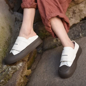 Оригинальная женская обувь на плоской подошве Artmu, весенняя роскошная дизайнерская повседневная Белая обувь на плоской подошве для девочек