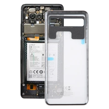 Оригинальная стеклянная задняя крышка аккумулятора для TCL 10L T770H (прозрачная) Замена корпуса задней панели телефона