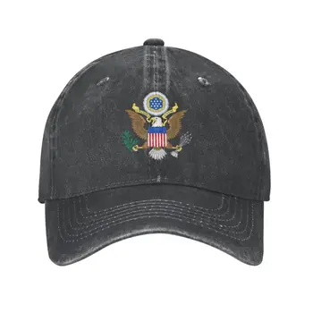 Персонализированная Хлопковая Бейсболка Great Seal Of The United States, Женская Мужская Регулируемая Шляпа для папы, Спортивная