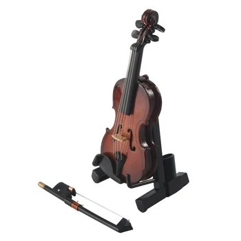 Подарочный музыкальный инструмент для скрипки, миниатюрная копия с футляром, 8x3 см