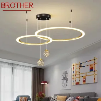 Подвесной светильник BROTHER Nordic Современный светодиодный Креативный 3-х Цветный Кольцевой светильник Круглые светильники для дома, гостиной, спальни